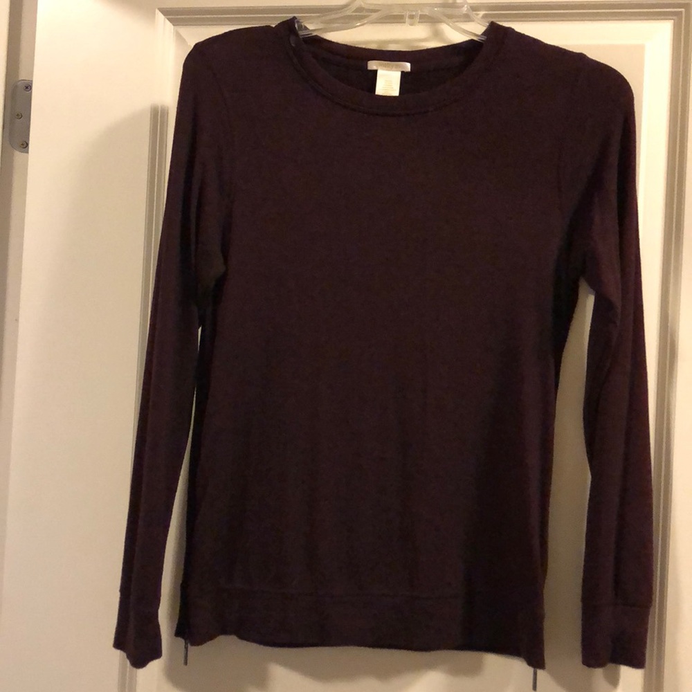Maroon Long Sleeve with Zipper details